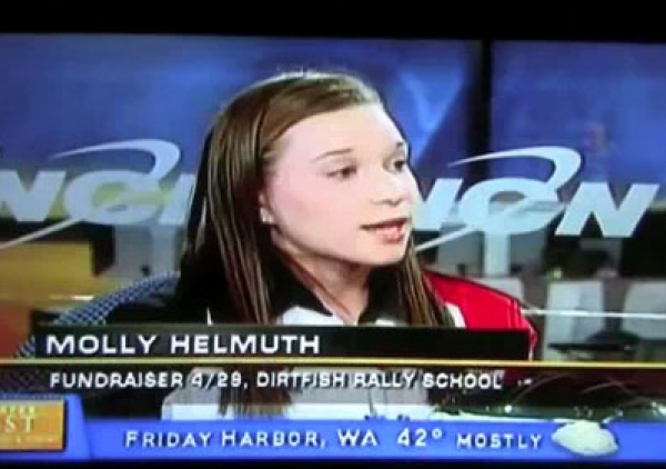 Molly Helmuth was interviewed by her local TV Station