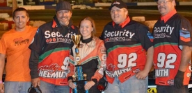 MOLLY HELMUTH RACES TO FIRST LATE-MODEL PODIUM FINISH