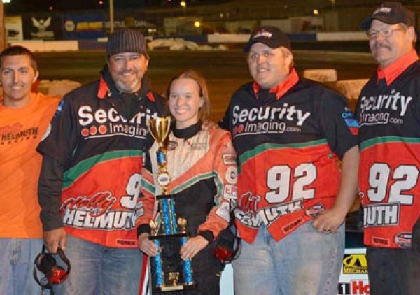 MOLLY HELMUTH RACES TO FIRST LATE-MODEL PODIUM FINISH
