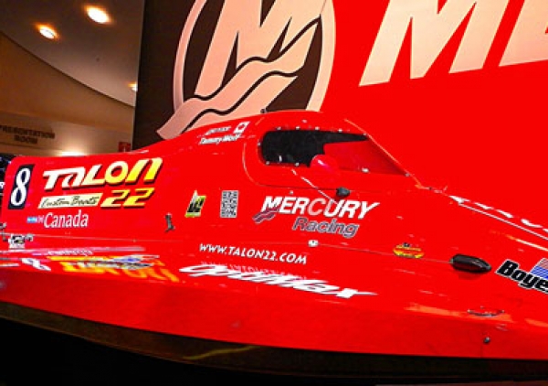 Tammy Wolf’s Formula 2 Powerboat Exhibited at Motorsports Expo