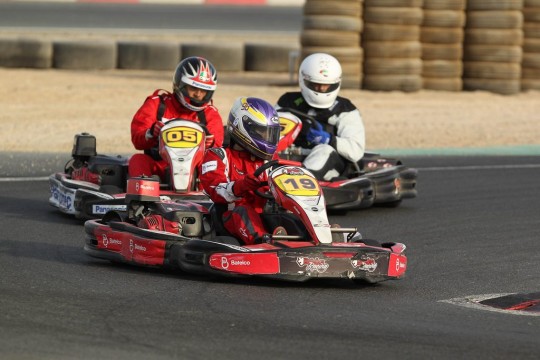 Fabienne-in-action-during-the-12hrs-at-Dubai-Kartdrome-Image-copyright-credit-Darren-Rycroft-at-Anysportphotos